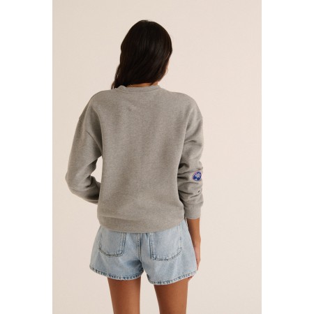 Sweat-shirt Harlow Patch gris Fin de série