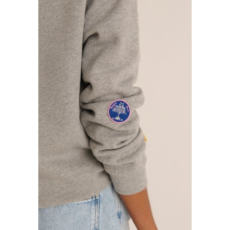 Sweat-shirt Harlow Patch gris Fin de série