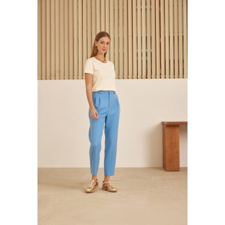 Pantalon Abramo bleu ciel soldes