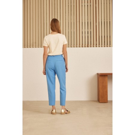 Pantalon Abramo bleu ciel soldes