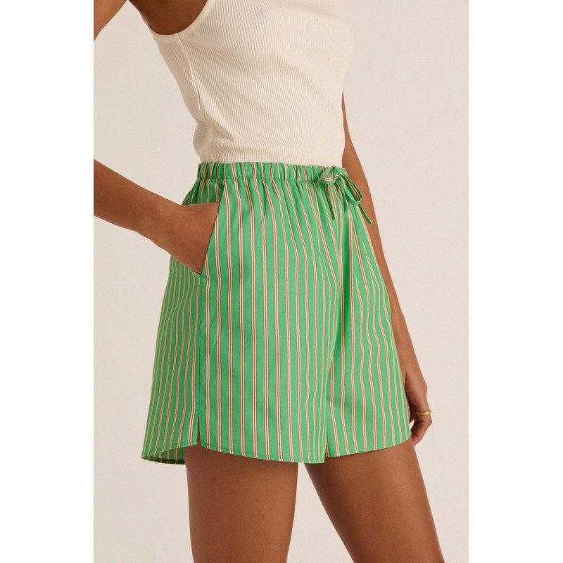 Short Lino rayures vert et orange est présent 