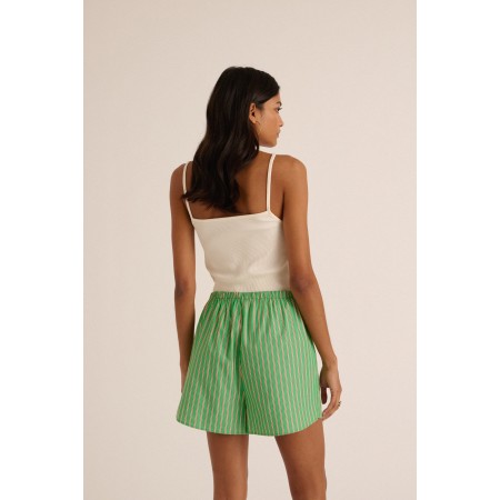 Short Lino rayures vert et orange est présent 