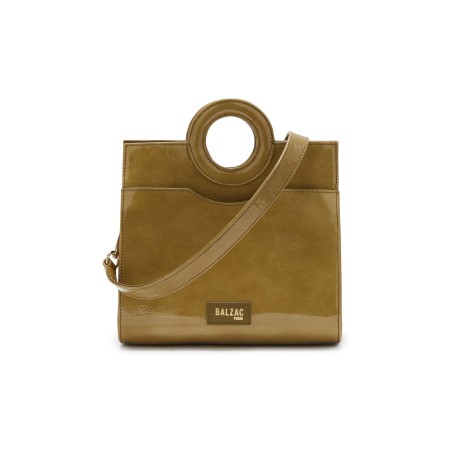 Sac mini Gaïa vernis froissé olive le des métaux précieux