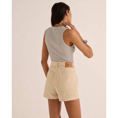 Short Triomphe beige pampa en linge