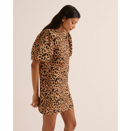 Robe Xoxo guépard cappuccino shop