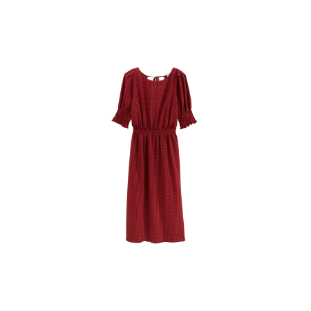 Robe Céleste vichy bordeaux la livraison gratuite