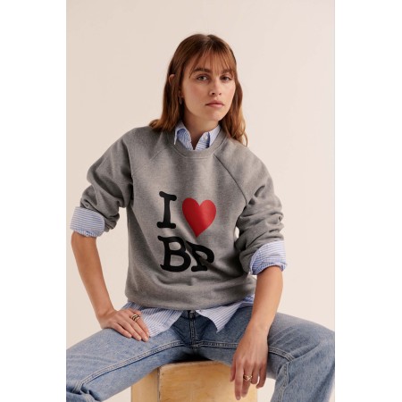 Sweat-shirt Jack I Love BP gris les muscles