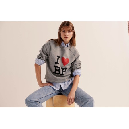 Sweat-shirt Jack I Love BP gris les muscles