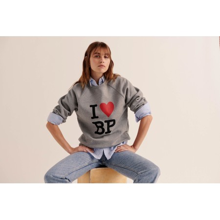 Sweat-shirt Jack I Love BP gris les muscles