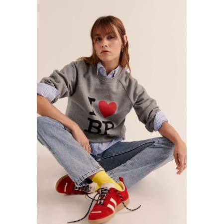 Sweat-shirt Jack I Love BP gris les muscles