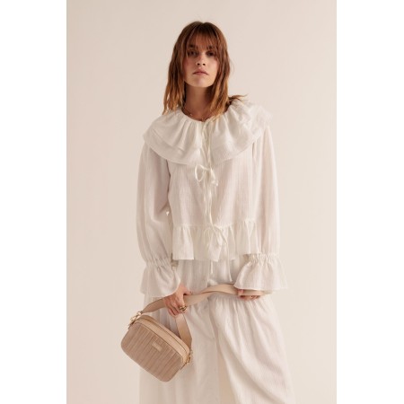 Chemise Belva blanc naturel s'inspire de l'anatomie humaine