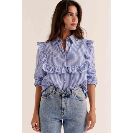 Blouse Cassi rayures bleu Fin de série