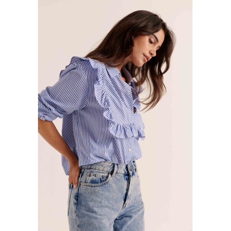 Blouse Cassi rayures bleu Fin de série