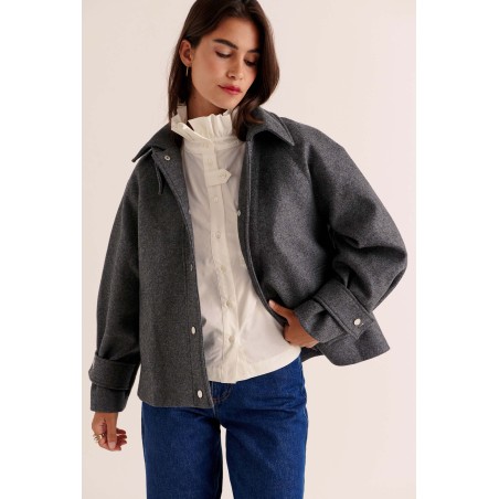 Manteau Beauny gris anthracite pas chere