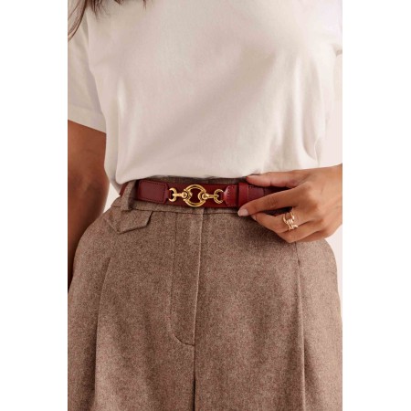 Ceinture Brandon bordeaux ou a consommer sur place