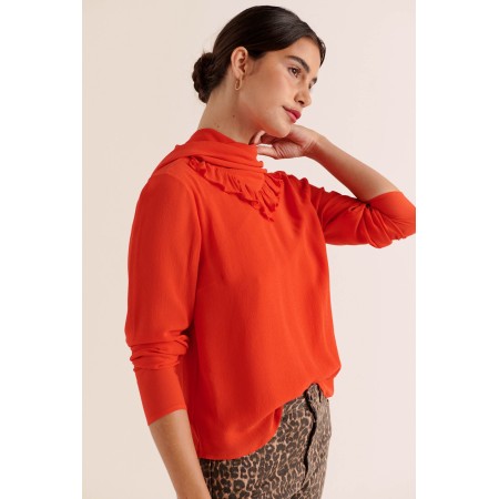 Blouse Léontine orange commande en ligne