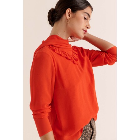 Blouse Léontine orange commande en ligne