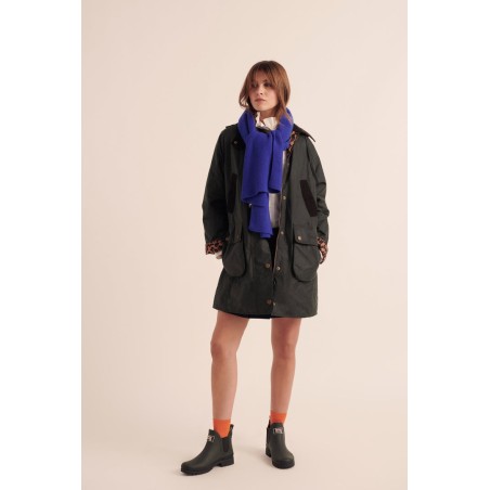 Manteau Colette kaki et léopard Barbour x BP le des métaux précieux