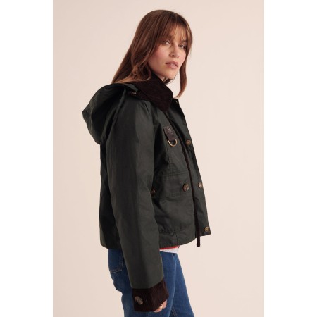 Manteau Céline kaki et léopard Barbour x BP sur le site 