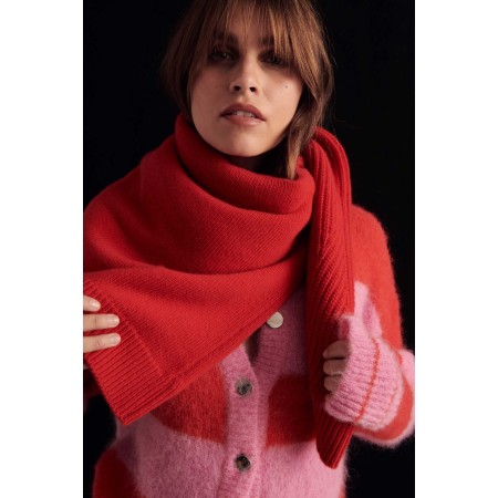 Cardigan Douceur rayures rose et rouge prix