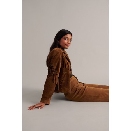 Pantalon Selby croute camel Voir les baskets