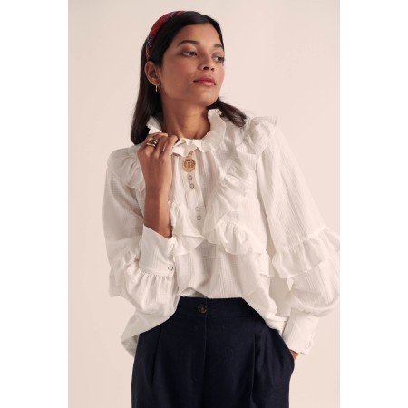 Blouse Amelia blanc naturel destockage