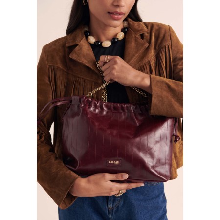 Sac Amaïa froissé bordeaux en ligne des produits 