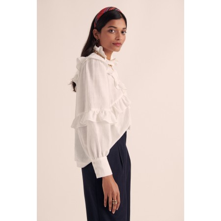 Blouse Amelia blanc naturel destockage