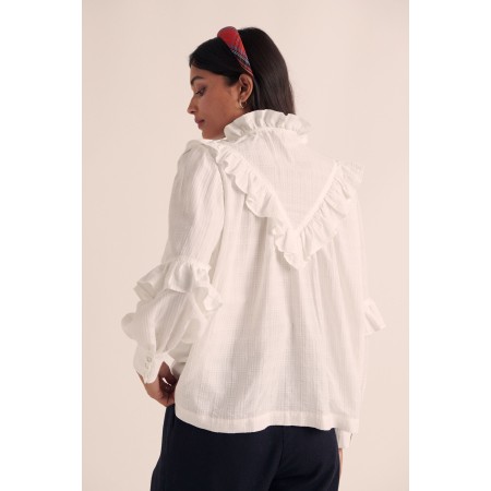 Blouse Amelia blanc naturel destockage