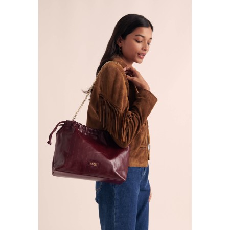 Sac Amaïa froissé bordeaux en ligne des produits 