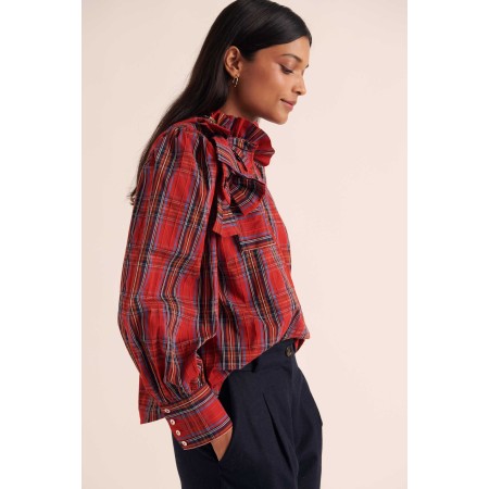 Blouse Diana tartan rouge en ligne