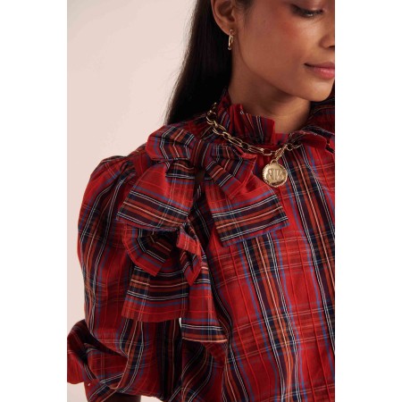 Blouse Diana tartan rouge en ligne