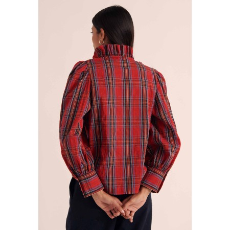 Blouse Diana tartan rouge en ligne