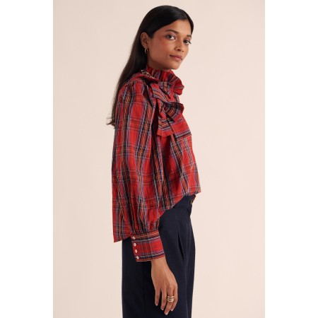 Blouse Diana tartan rouge en ligne