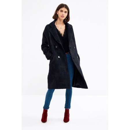 Navy jacquard Lenny coat Amélioration de cerveau avec