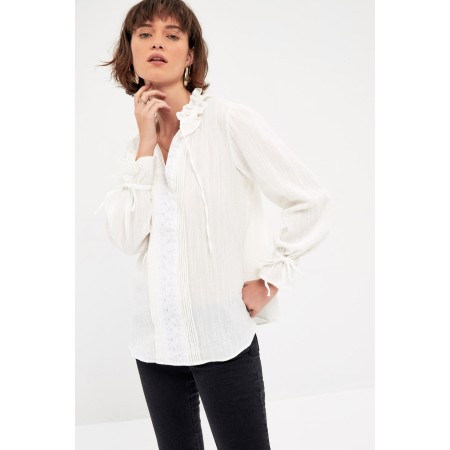 White Soline blouse livraison gratuite