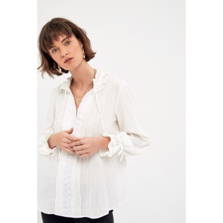 White Soline blouse livraison gratuite