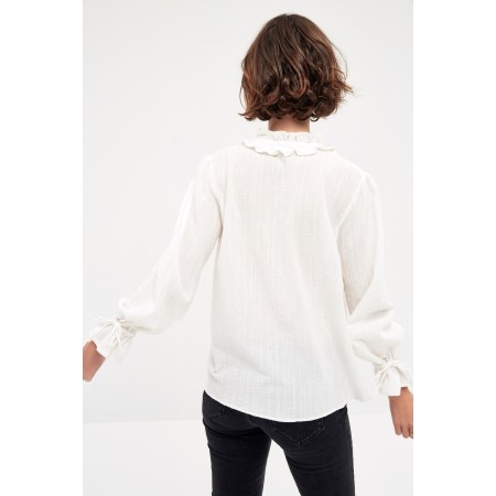 White Soline blouse livraison gratuite