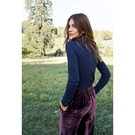 Marielle burgundy velvet trousers shop