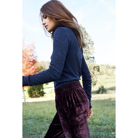 Marielle burgundy velvet trousers shop