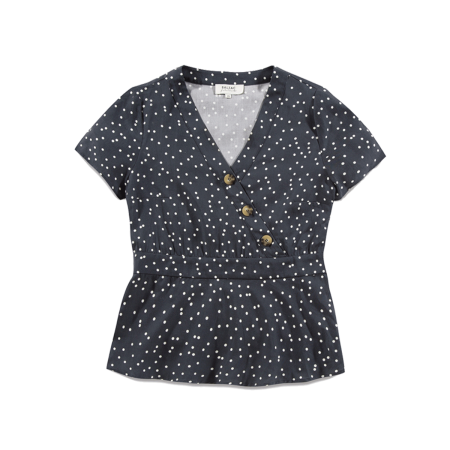 Astoria black blouse with polka dots Fin de série