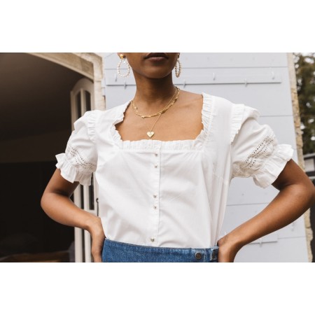 Natural white Anetta shirt store