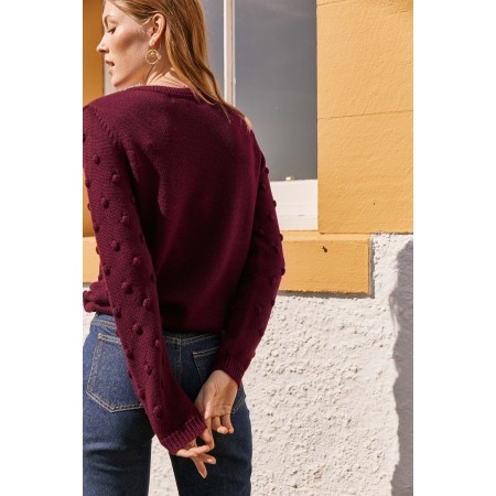 Burgundy Suzette sweater pas cher 