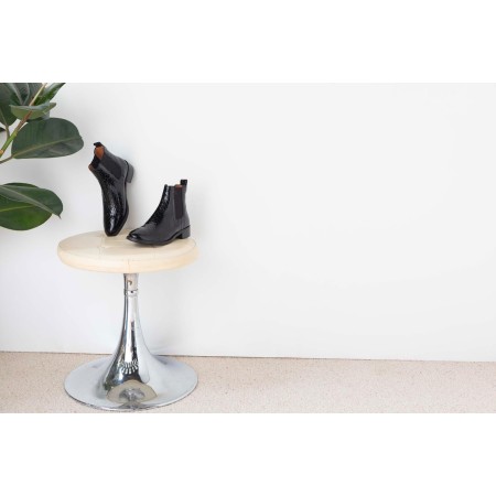 Josepha black embossed patent leather ankle boots est présent 