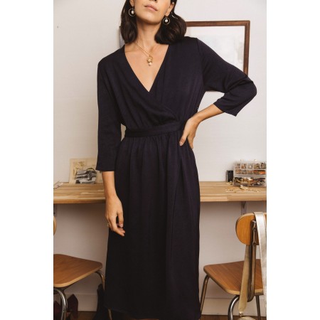 Coletta navy dress pas cher