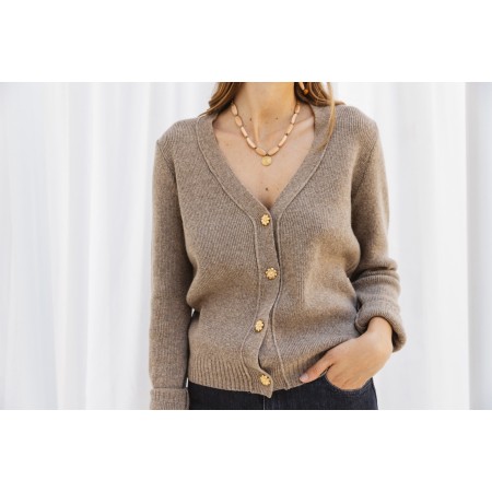 Hilda beige cardigan la livraison gratuite