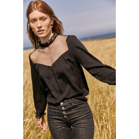 Black Ludivine blouse france