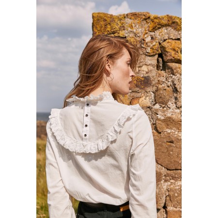 Natural white Marbella blouse Venez acheter