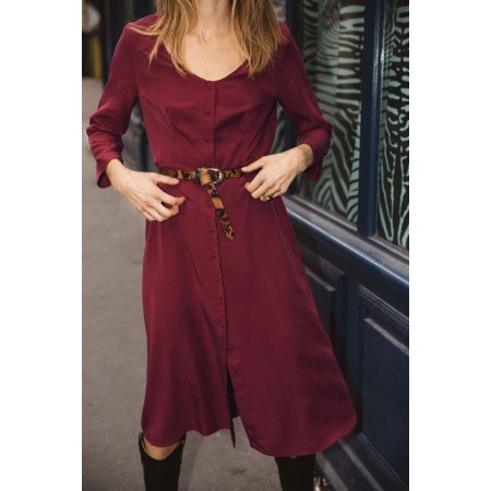 Burgundy Francesca dress en ligne des produits 