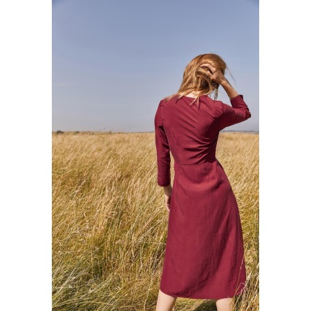 Burgundy Francesca dress en ligne des produits 